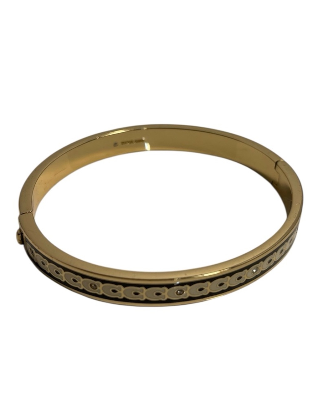 Coach Signature Faux Stone C Enamel Bangle Bracelet - NWT **